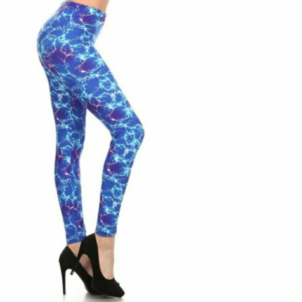 Electrfying blue leggings